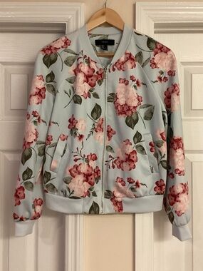 Forever 21 Floral Bomber Jacket